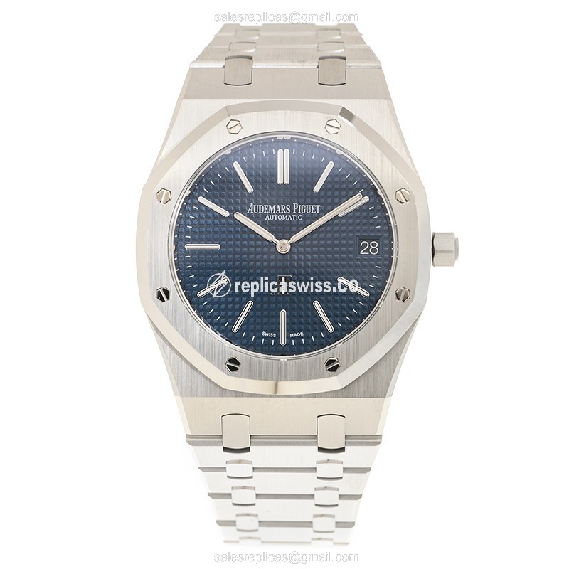 Audemars Piguet 16202ST.OO.1240ST.01 - Automatic - Steel Case - Blue Dial - Silver Strap - View 2