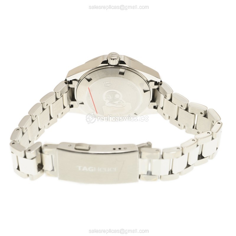 Tag Heuer AQUARACER Quartz Steel Blue Dial Silver Strap Clasp - View 4