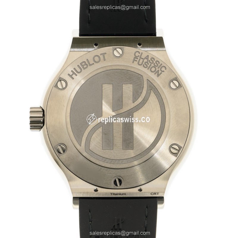 Hublot Classic Fusion Replica - Quartz - Titanium Case - Green Dial - Alligator Green Strap - View 3