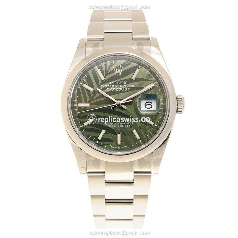 Rolex Datejust Replica - Automatic | Stainless Steel | Green Dial | Silver Clasp | Steel Strap - View 2