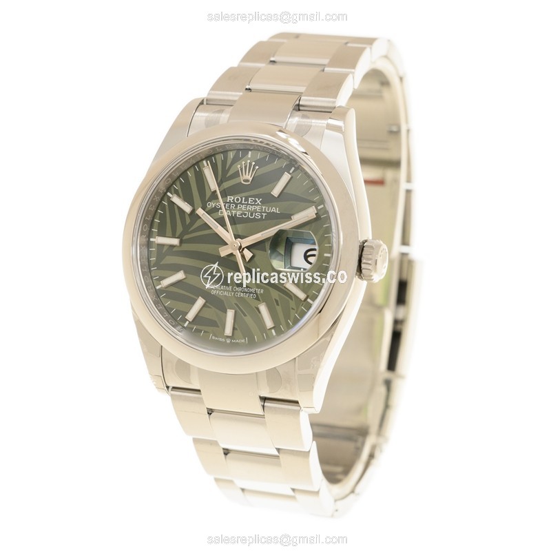 Rolex Datejust Replica - Automatic | Stainless Steel | Green Dial | Silver Clasp | Steel Strap - View 3
