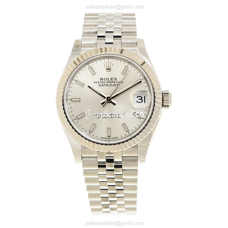 Rolex Datejust Replica - Automatic - White Gold & Steel - Silver Dial - View 2