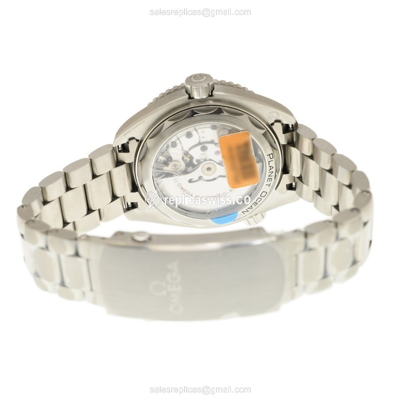 Omega Seamaster Replica - Automatic - White Dial - Steel Case - Silver Clasp - View 4