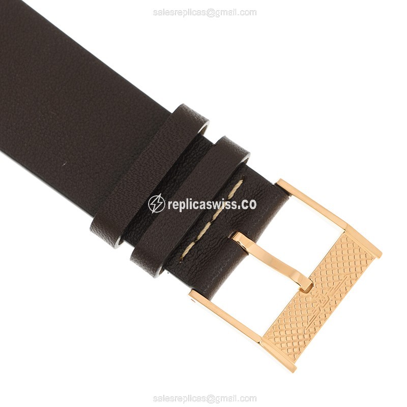 Longines Heritage Classic Replica - Bronze Case, Green Dial - Automatic, Brown Cowhide Strap - View 4