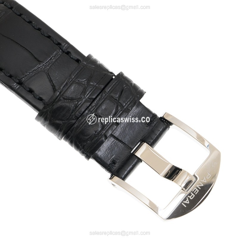 Panerai PAM01250 Replica - Automatic - Steel Case - Black Dial - Alligator Black Strap - View 3
