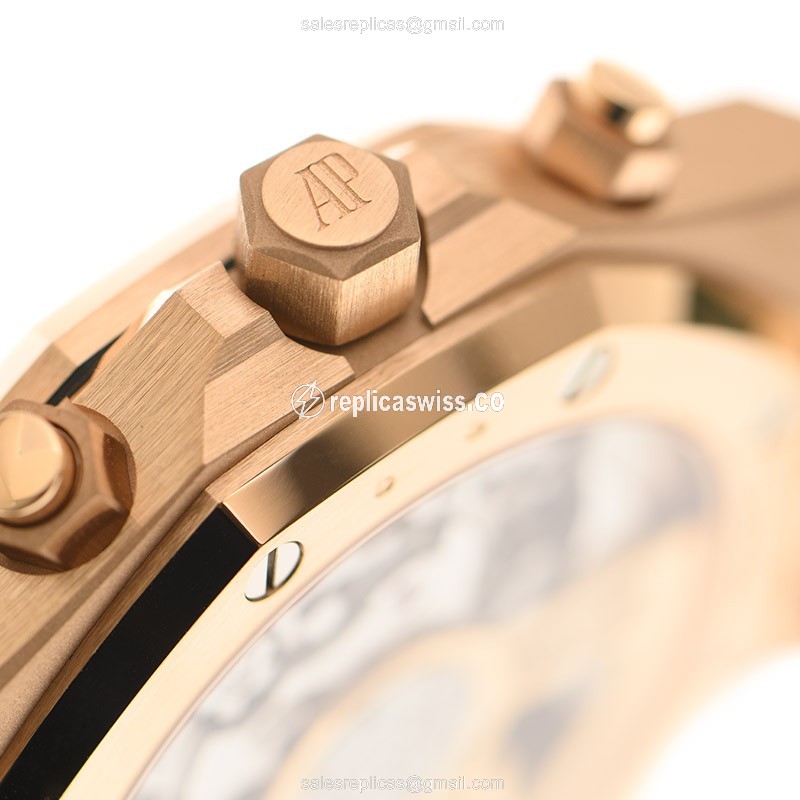 AP 26240OR.OO.D404CR.01 Automatic Replica - Rose Gold Case - Green Dial & Strap - Gold Clasp - View 3