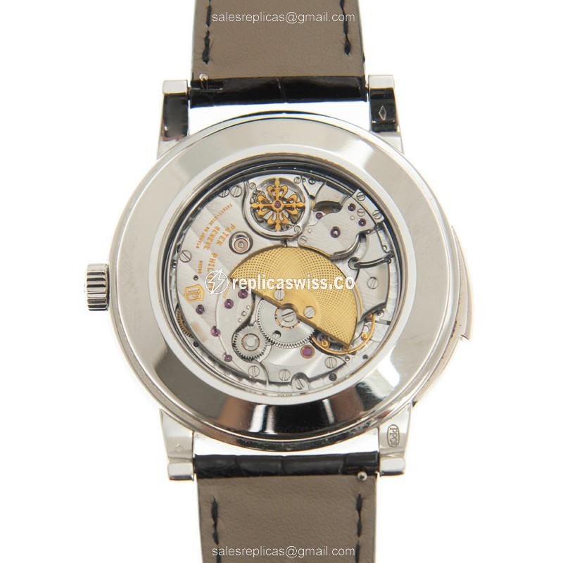 Patek Philippe 5074P-001 GRAND COMPLICATIONS - Automatic, 950 Platinum Case, Black Dial, Alligator Black Strap - View 3