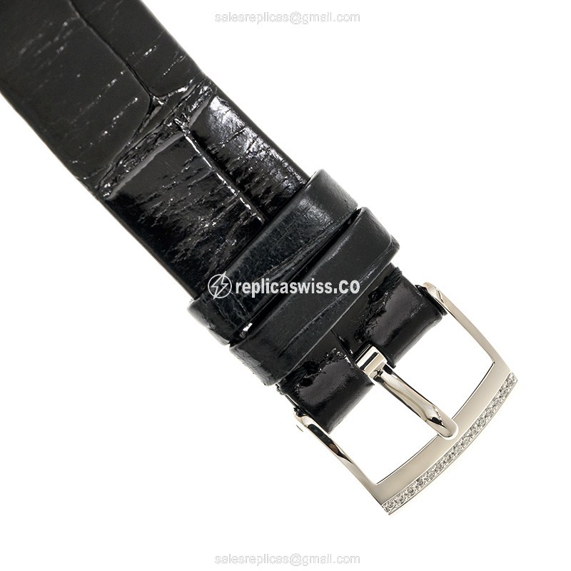 Piaget LIMELIGHT GALA Replica - Automatic - 18kt White Gold - Diamond Dial - Black Alligator Strap - View 4