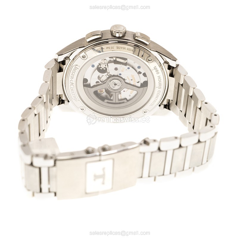 Jaeger-Lecoultre Q9028170 POLARIS DATE Replica - Automatic - Steel Case - Black Dial - Silver Steel Strap - View 4