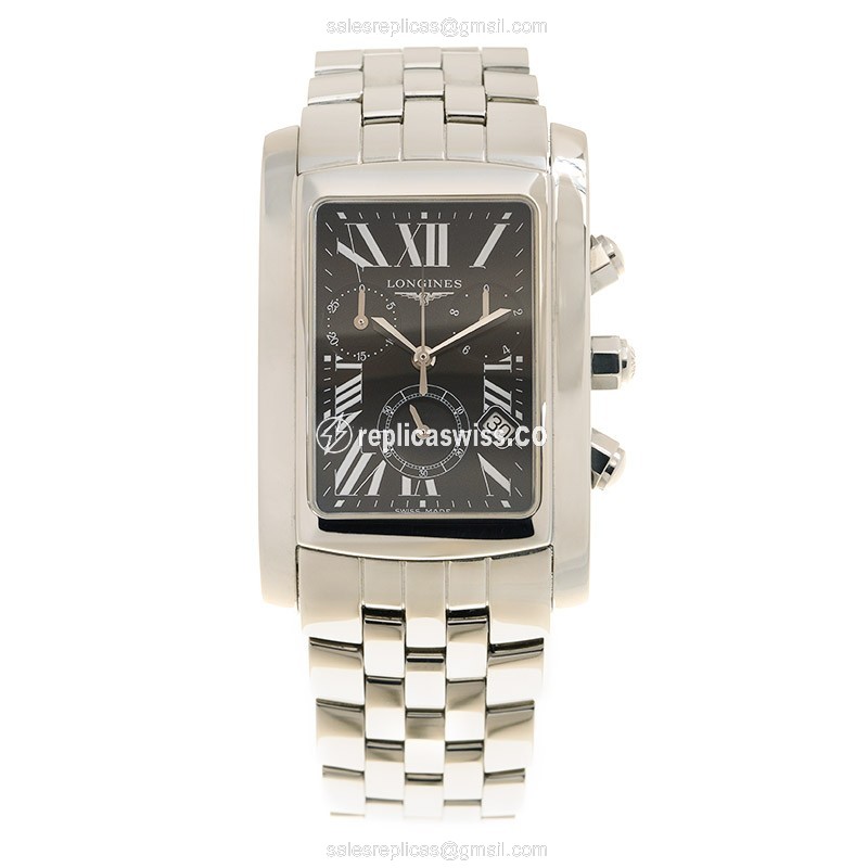 Longines Dolce Vita Replica - Quartz - Black Dial - Steel Case, Silver Strap - View 2