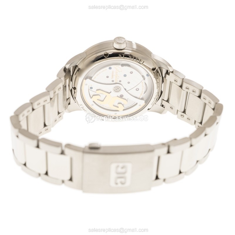 Glashutte 1-91-02-02-02-71 PANO Automatic - Silver Dial - Steel Case - Silver Strap - View 4