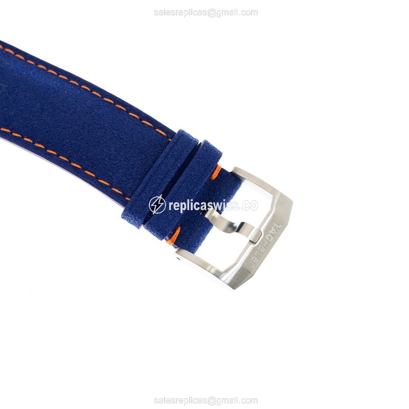 Tag Heuer Formula 1 Replica - Quartz - Blue Dial - Leather Blue Strap - Buckle Clasp - View 4