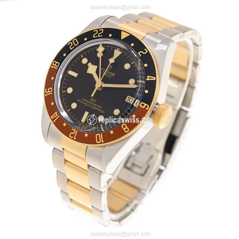 Tudor Black Bay GMT Replica - Automatic - Steel-Gold - Black - View 3