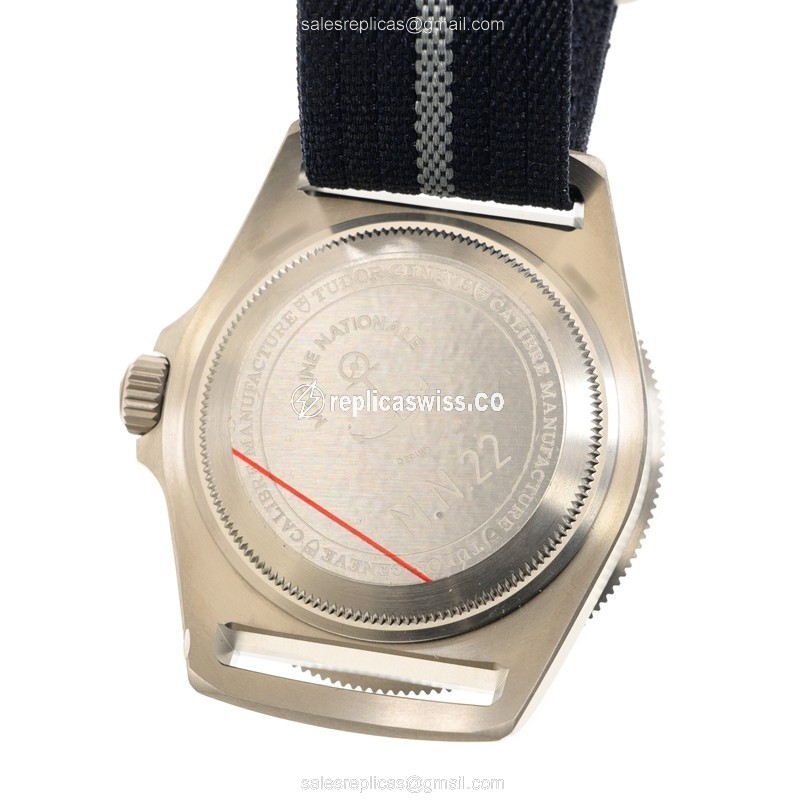 Pelagos Replica Tudor - Automatic - Titanium Case - Blue Dial on Canvas Strap - View 3