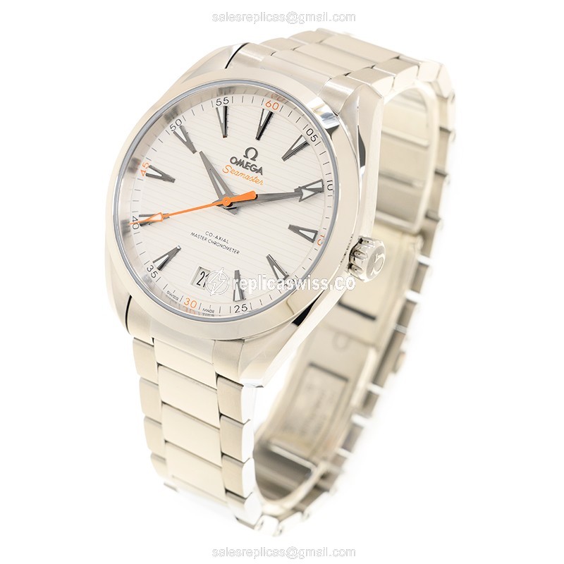 Omega Seamaster 220.10.41.21.02.001 Replica - Automatic - Silver Steel Case - Silver Dial - Steel Strap - View 3