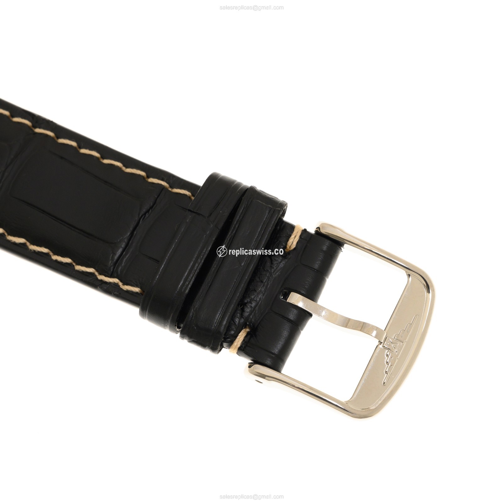 Longines Heritage Replica - Automatic - Stainless Steel - Silver Dial - Black Alligator Strap - View 4