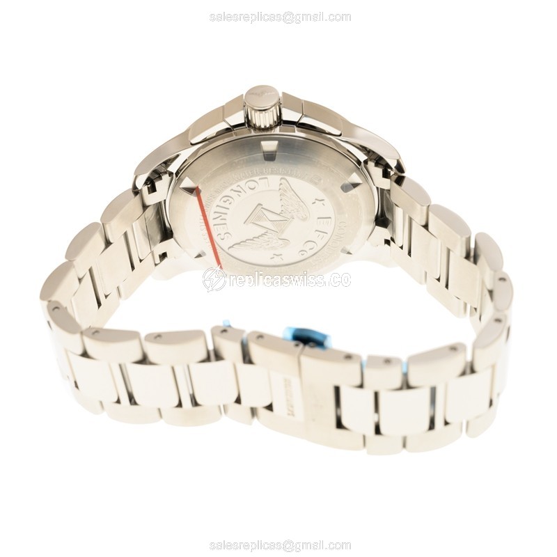 Longines CONQUEST Replica - Automatic - Steel Case - Blue Dial - Silver Clasp - View 4