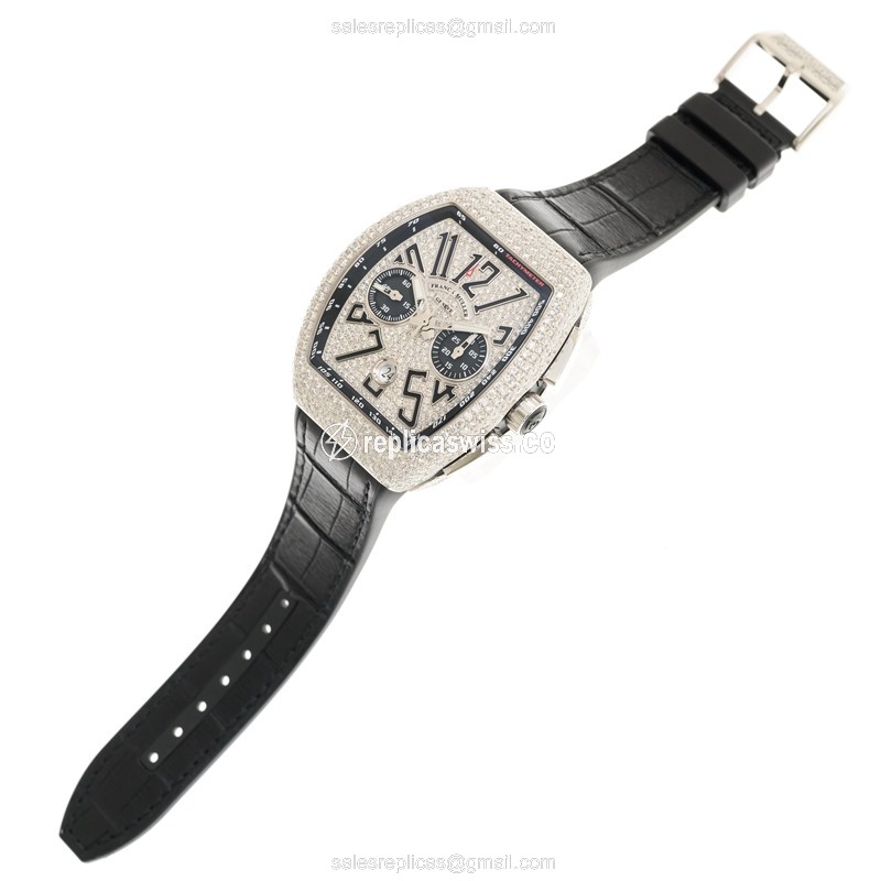 Franck Muller Vanguard Auto Replica - 18kt White Gold - 45mm - View 2