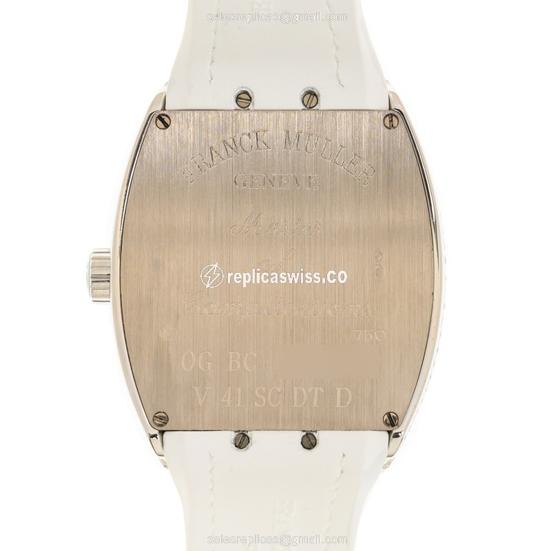 Franck Muller V 41 SC DT D OG.BC Vanguard Auto 18kt White Gold & Diamond - Buckle Clasp - View 3
