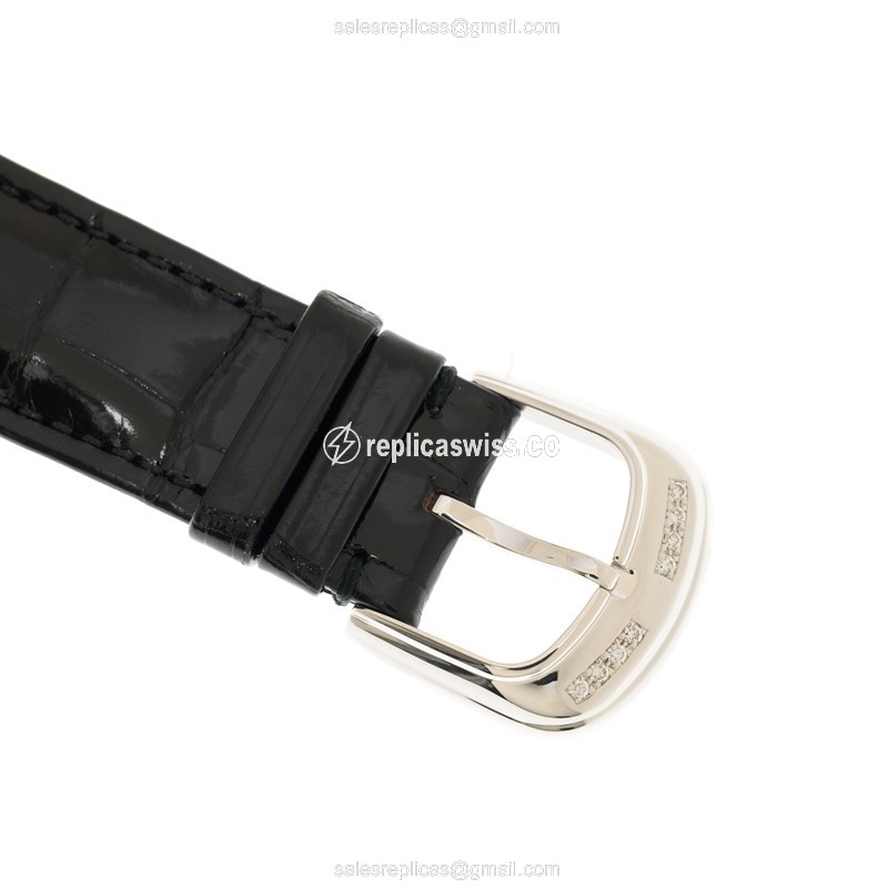 Franck Muller 8880 SC DT D6 CD OG Replica - Automatic - White Gold Case - Diamond - Alligator Black Strap - View 4
