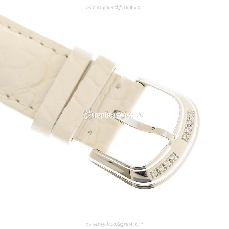 Franck Muller 8880 SC GOTHIQUE - Automatic - 18kt White Gold - Diamond - Black Dial - Leather Strap - White Buckle - View 4