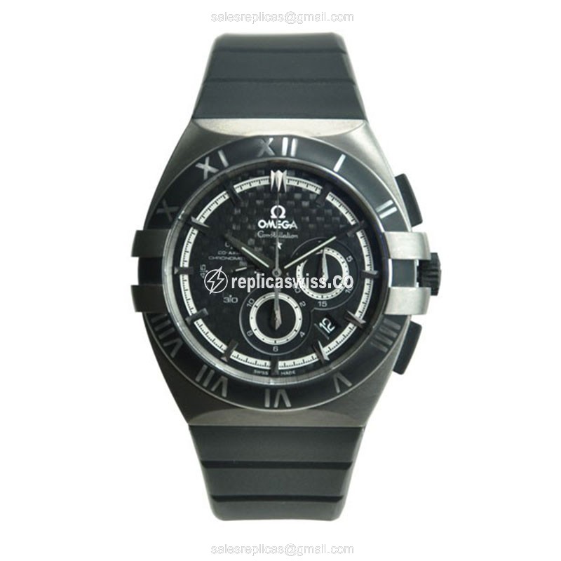Omega Seamaster 121.92.41.50.01.001 Replica - Automatic - Black - Titanium - Black Rubber - Buckle - View 2