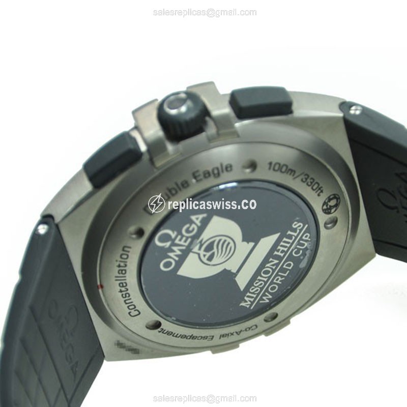 Omega Seamaster 121.92.41.50.01.001 Replica - Automatic - Black - Titanium - Black Rubber - Buckle - View 4