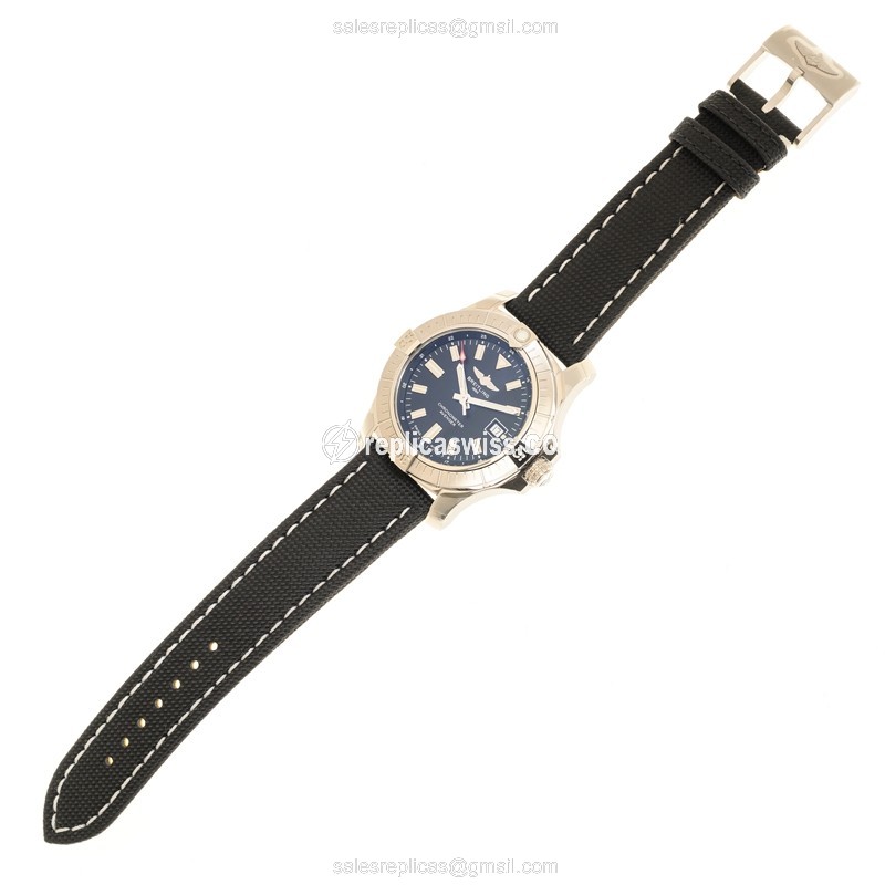 Breitling Avenger II Replica - Automatic - Steel Case - Black Dial - Canvas Strap - View 2
