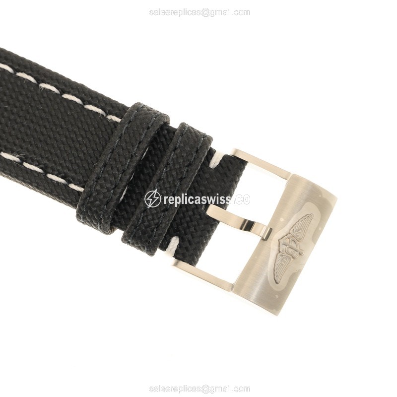 Breitling Avenger II Replica - Automatic - Steel Case - Black Dial - Canvas Strap - View 4