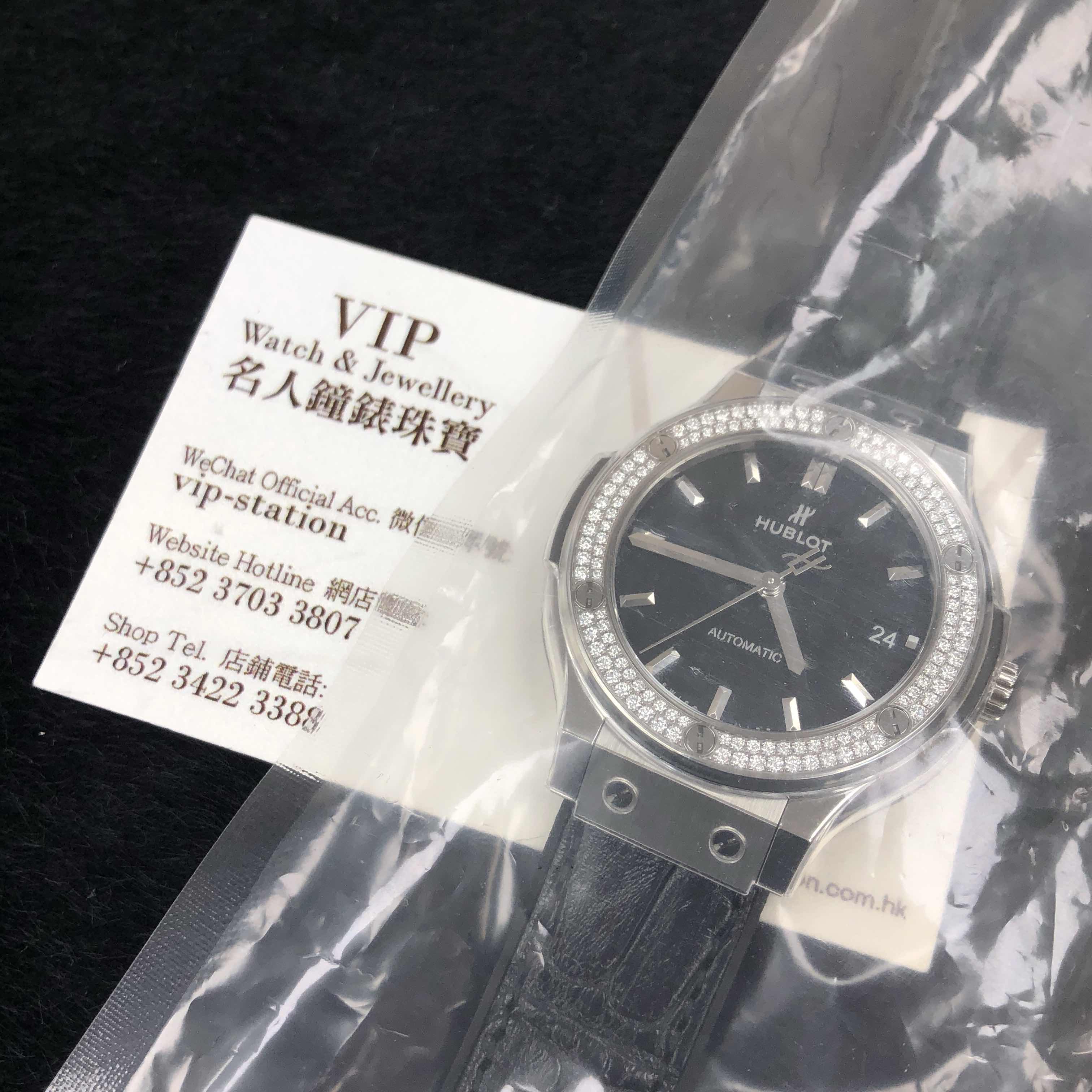 Hublot Classic Fusion Replica - Automatic - Titanium Case - Black Dial - Leather Strap - View 4