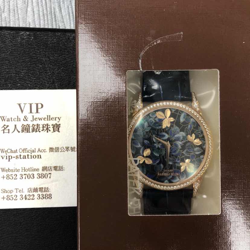 Patek Philippe 5077/100R-032 Replica - Automatic - Rose Gold - Blue Dial - Diamond Clasp - View 3