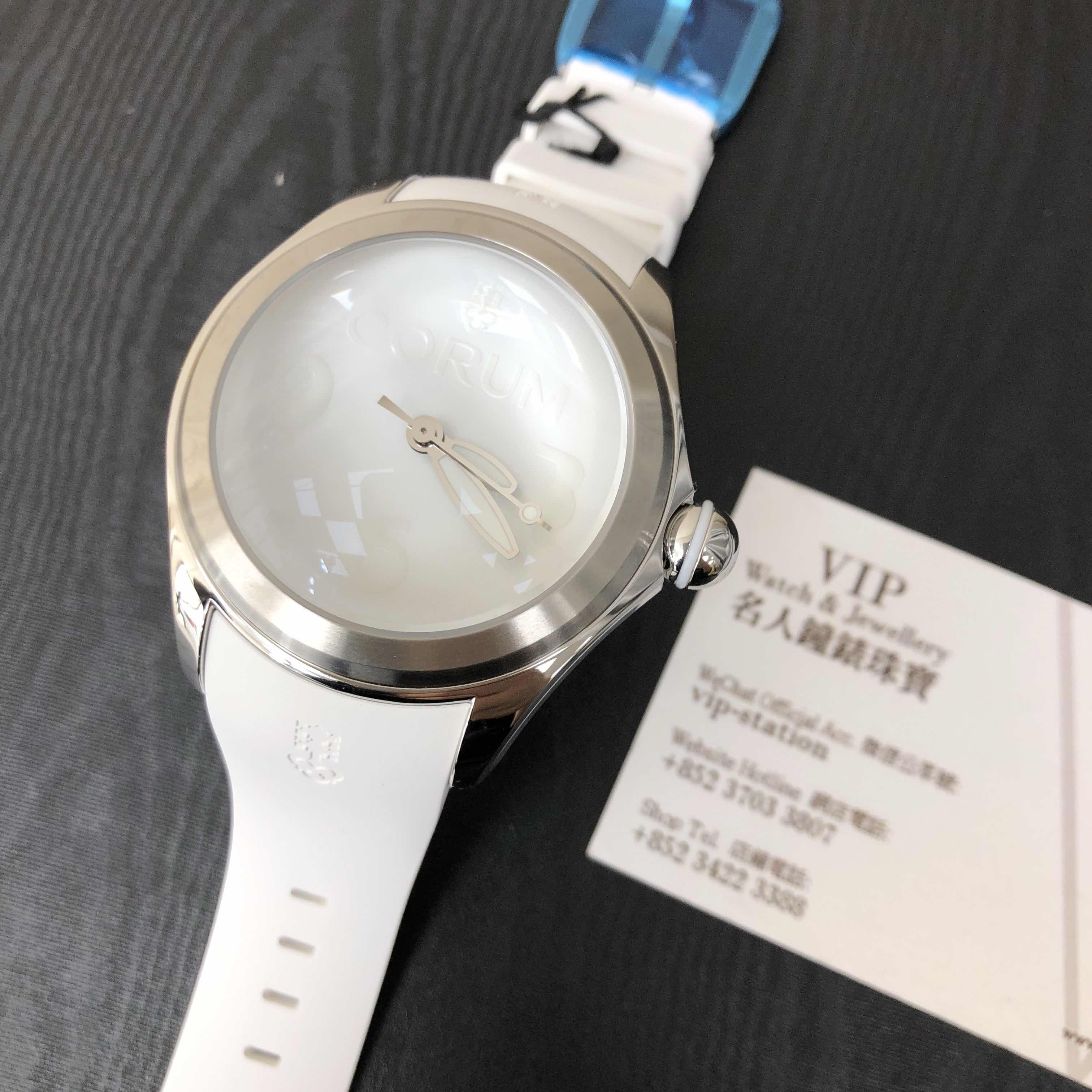Corum Bubble Automatic Replica - White Dial - Stainless Steel Case - Rubber Strap - View 4