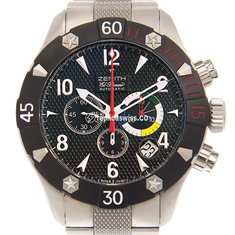 Zenith Rainbow Flyback Replica - Automatic - Steel - Black