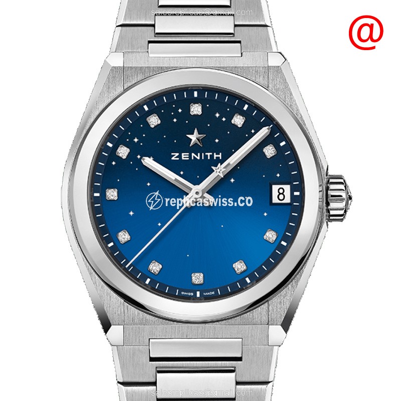 Zenith DEFY Automatic - Blue Dial - Steel Case - Silver Band - Luxury Replica DEFY Watch