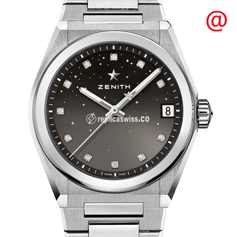 Zenith DEFY Automatic - Stainless Steel - Gray Dial - Silver Steel Strap - Luxury Replica DEFY Watch