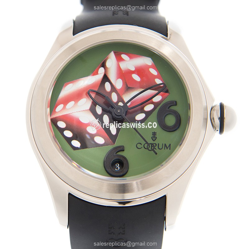 Corum Bubble Replica - Automatic - Green - Steel - Black Rubber Buckle