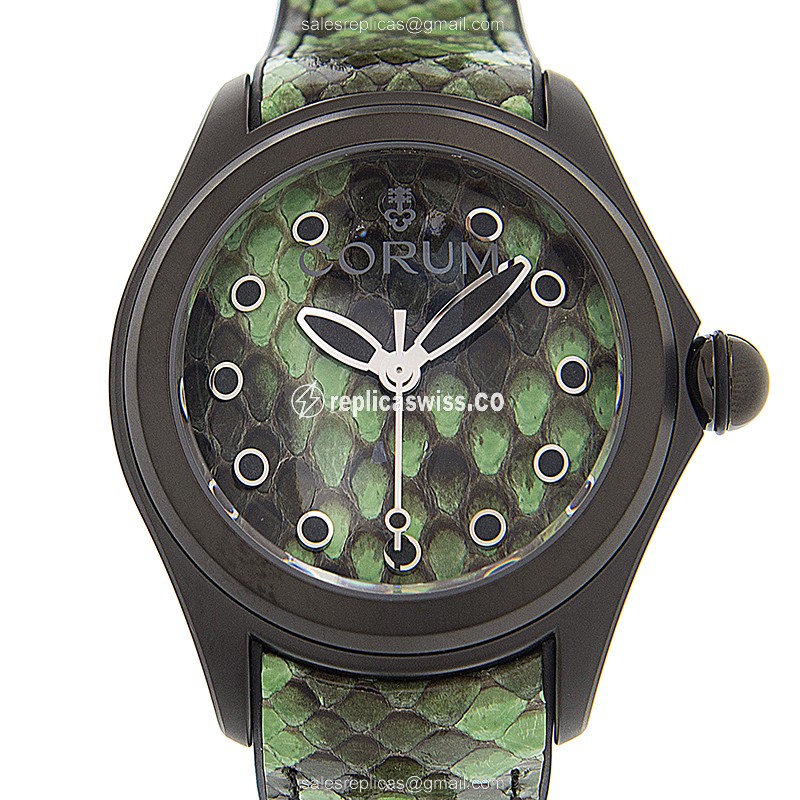 Corum Bubble Replica - Automatic - Green Dial - Leather Green Strap