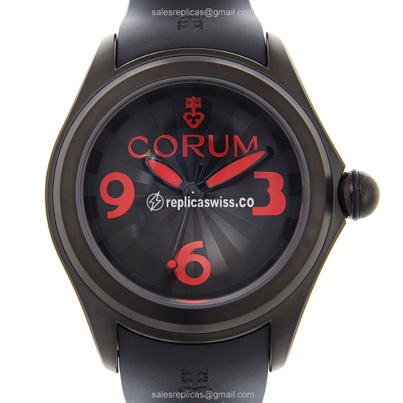 Corum BR01 Bubble Replica - Automatic - Black Steel Case - Rubber Black Strap