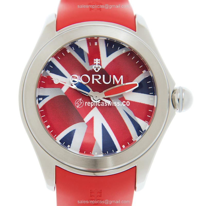 Corum Bubble Replica - Automatic - Red Steel Case - Red Dial & Rubber Strap - Luxury Replica BUBBLE Watch