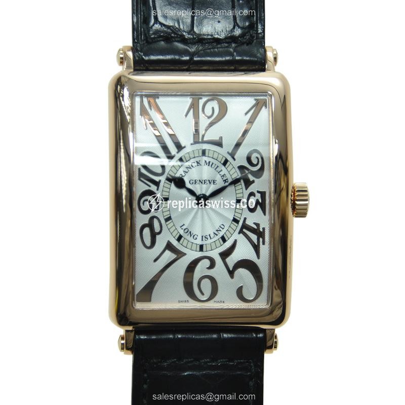 Franck Muller 1002 QZ REL Replica | Quartz | 18kt Gold | Silver Dial | Buckle Clasp