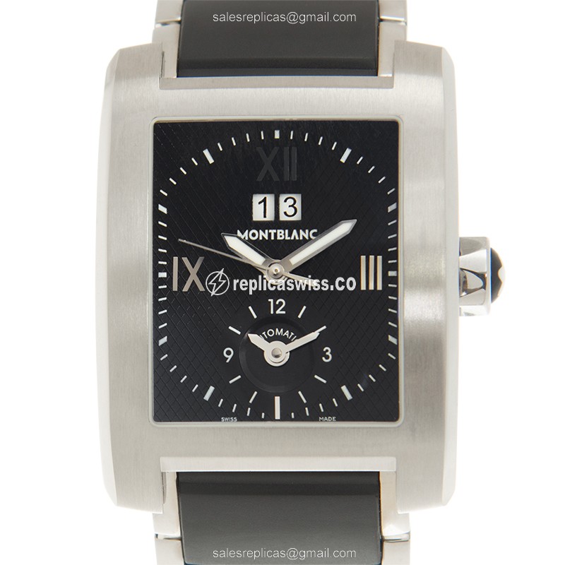 Mont Blanc MONTBLANC 102372 PROFILE - Automatic - Steel Case - Black Dial - Black Steel Strap