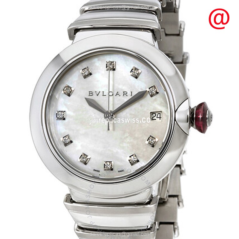 Bulgari LVCEA Replica - Automatic - Stainless Steel - White Dial - Silver Clasp - Luxury Replica LVCEA Watch