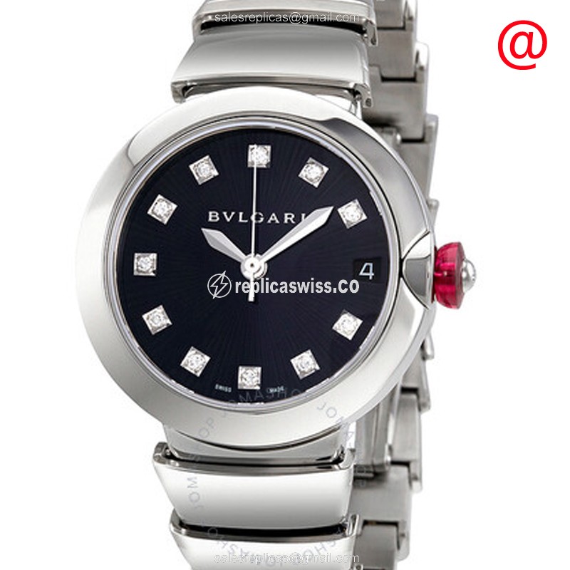 Bulgari LVCEA Replica - Automatic - Steel Case - Blue Dial - Silver Steel Band