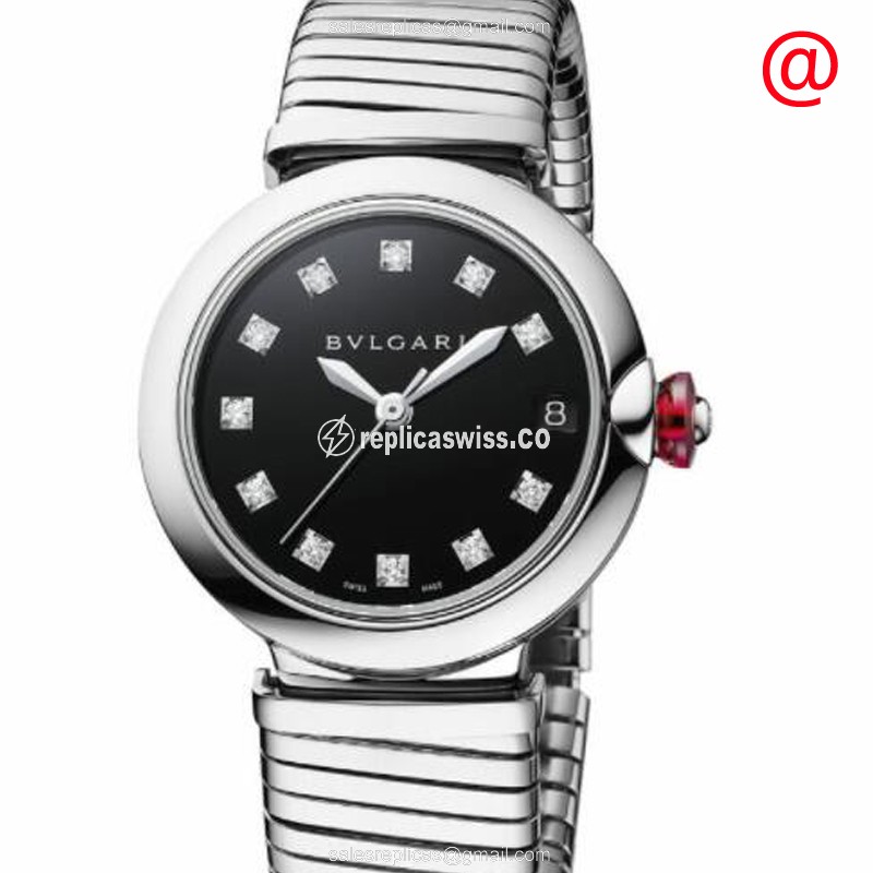Bulgari LVCEA Replica - Automatic - Steel Case - Black Dial - Silver Steel Strap - Luxury Replica LVCEA Watch