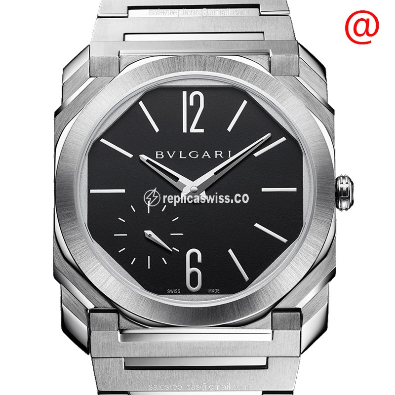 Bulgari 103297 OCTO FINISSIMO Replica - Automatic - Steel Case - Black Dial - Silver Steel Strap