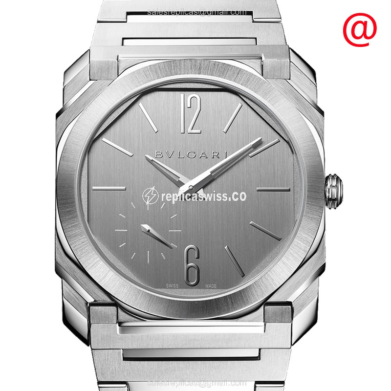 Bulgari 103464 OCTO - Automatic - Stainless Steel - Gray Dial - Silver Steel Band