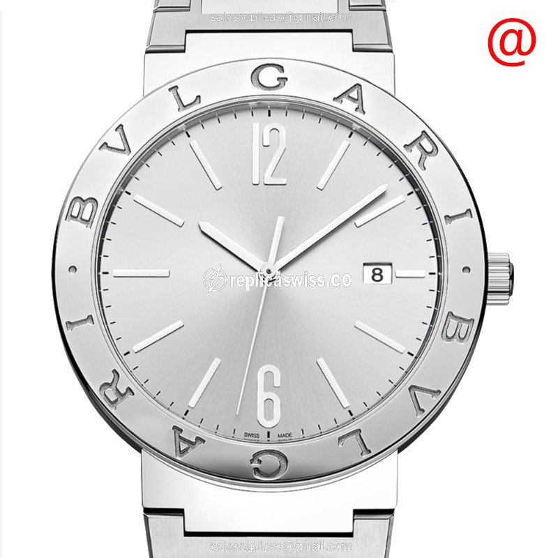 Bulgari 103652 Replica - Automatic - Stainless Steel - Silver Dial - Steel Strap - Luxury Replica BULGARI Watch