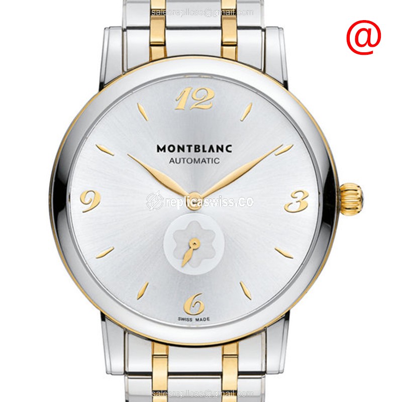 Mont Blanc STAR CLASSIQUE 107914 - Automatic - 18kt Gold & Steel - Silver Dial