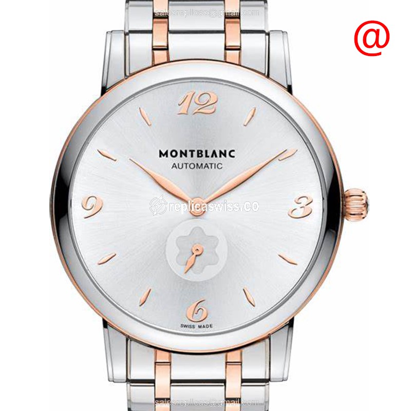 Mont Blanc STAR CLASSIQUE Replica - Automatic 18kt Rose & Steel - Silver Dial
