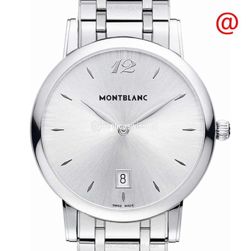 Mont Blanc 108768 STAR CLASSIQUE Quartz - Silver Dial - Steel Case - Silver Strap